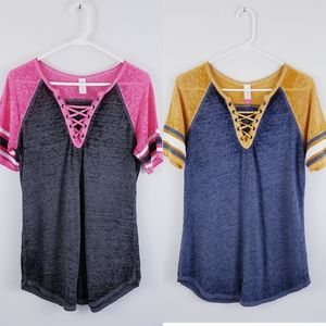 No Boundaries Lace Up Tee Bundle